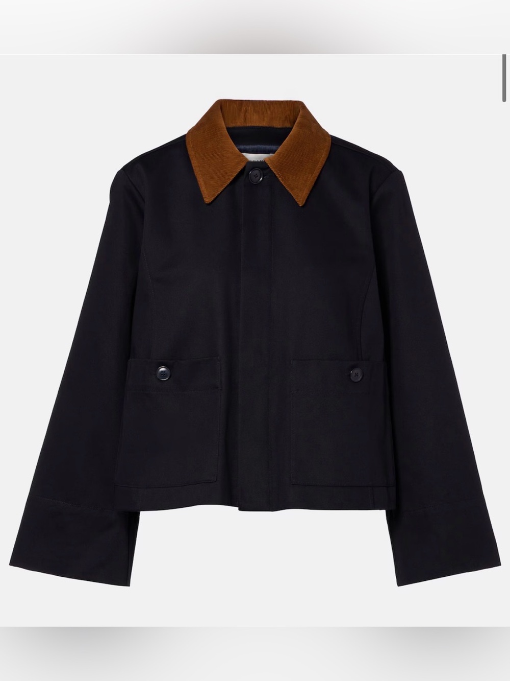 FRAME Corduroy Collar Crop Jacket - Picture 2 of 15